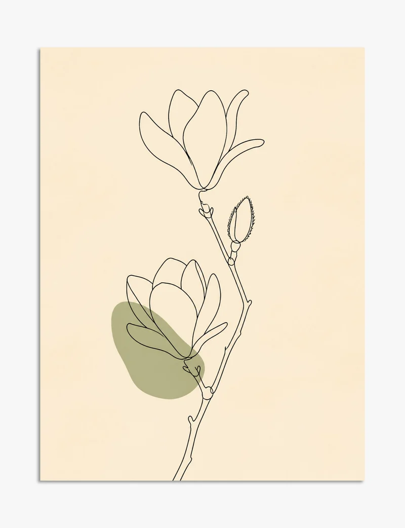 Magnolia Line Study Art Print