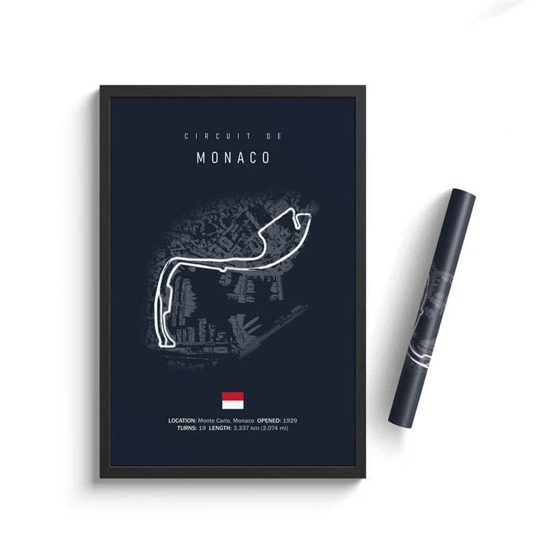 Formel 1 2026 Rennstrecken Großer Preis von Monaco Monza Spa Francorchamps Imola · Deko Print ohne Rahmen