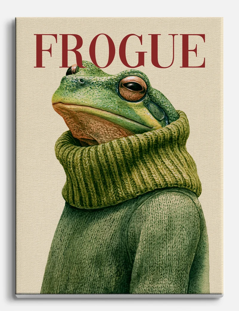 Frogue Fashion Cover Canvas Print