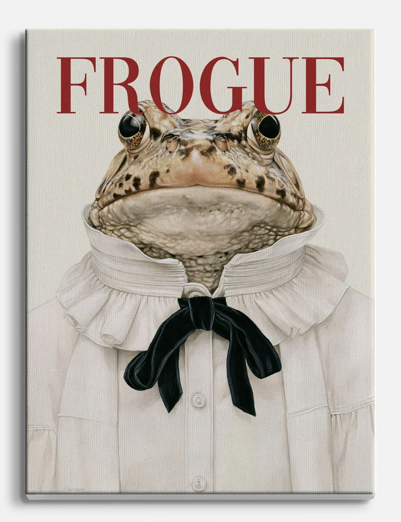Frogue Fashion Cover Frog Canvas Print