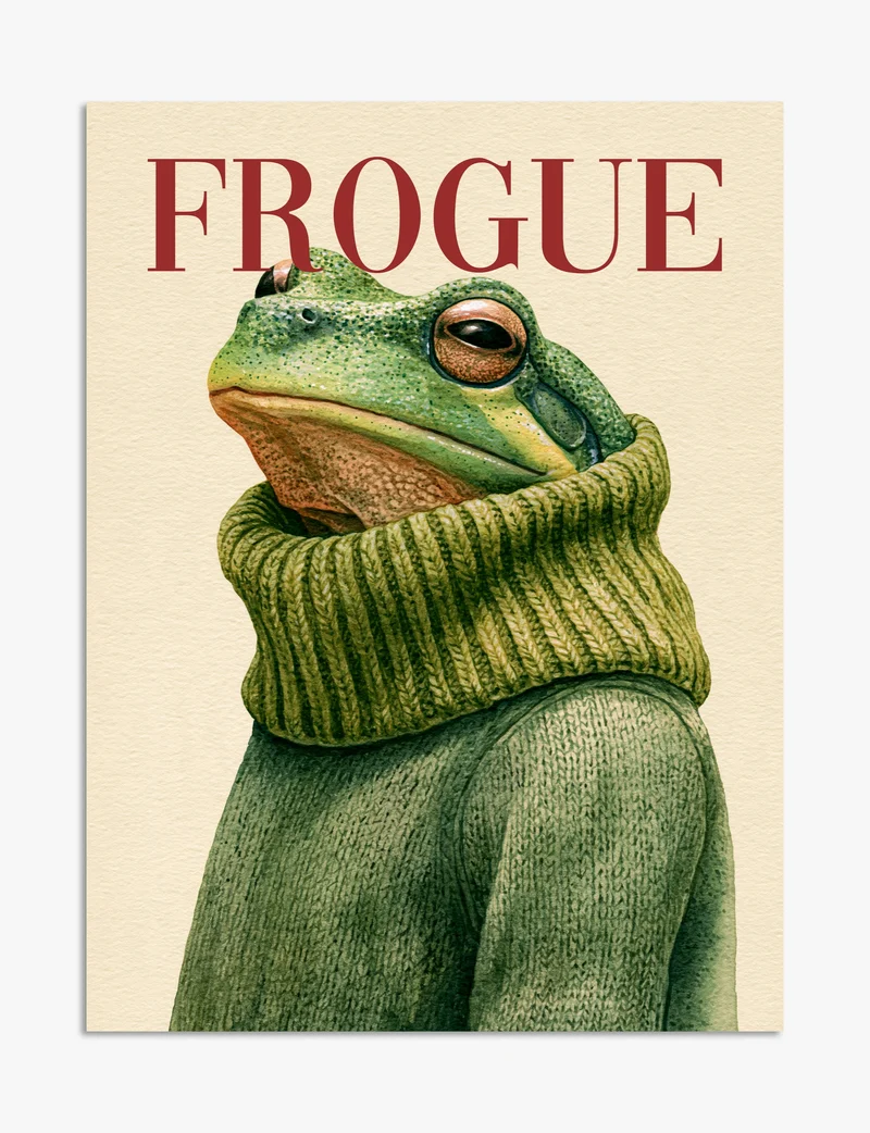 Frogue Fashion Cover Art Print
