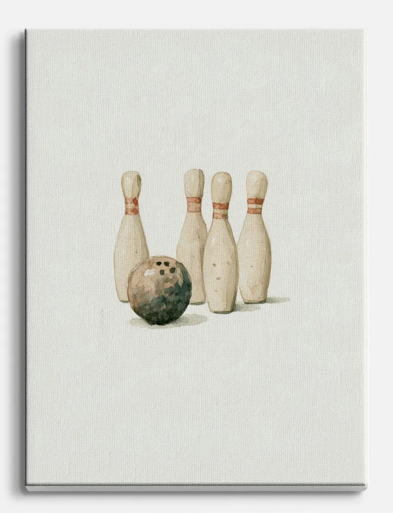 Bowling Ball and Pins Study Canvas Print