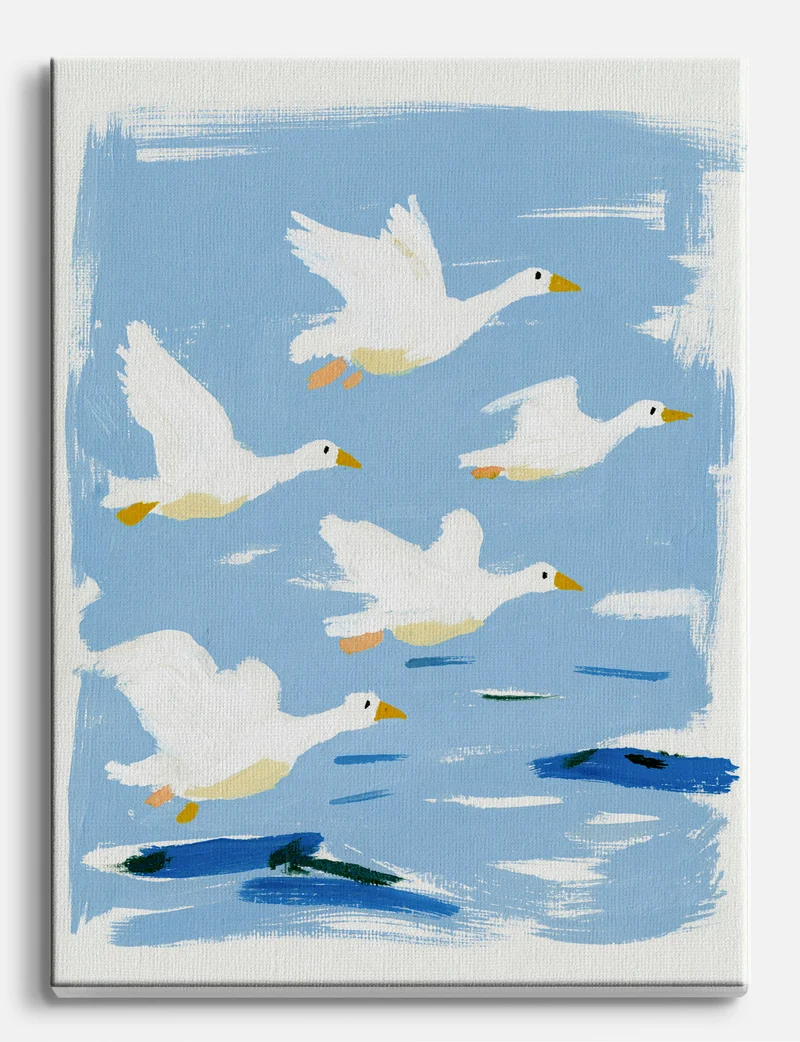 Geese in Flight Canvas Print