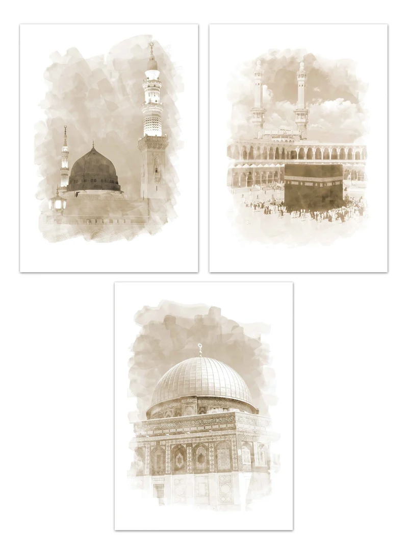 Poster Mekka Architektur · Wandbilder Wohnzimmer & Schlafzimmer · Deko Print Bilder · ohne Rahmen