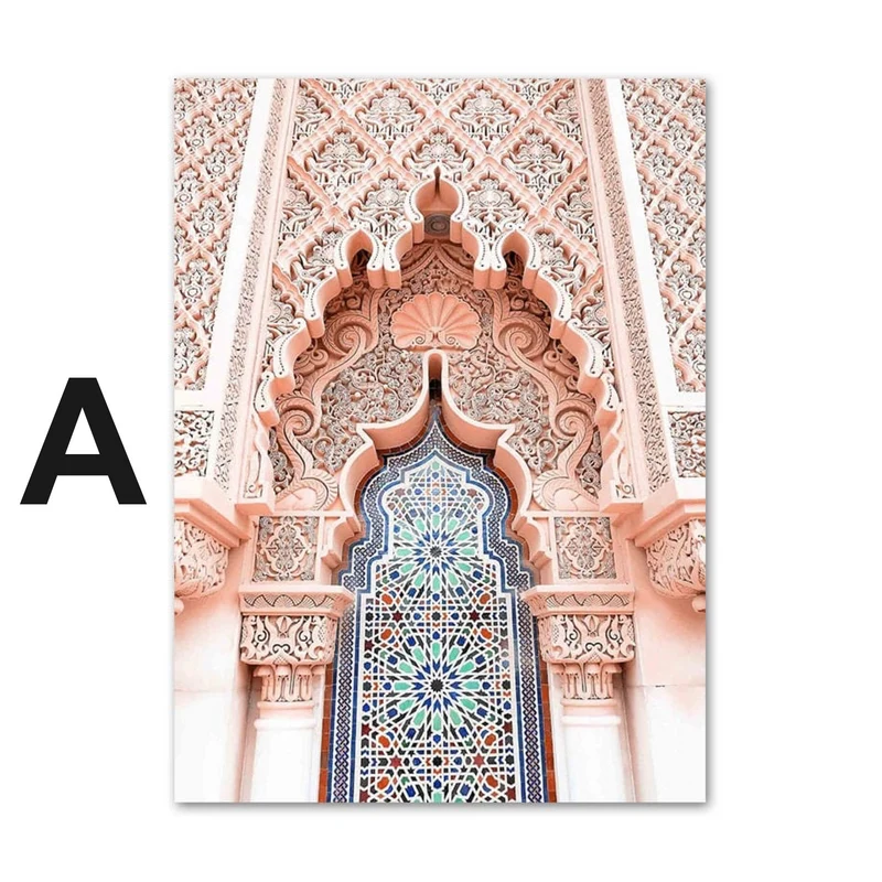 Poster Abu Dhabi Moschee Arabische Architektur · Wandbilder Wohnzimmer & Schlafzimmer · Deko Print Bilder · ohne Rahmen