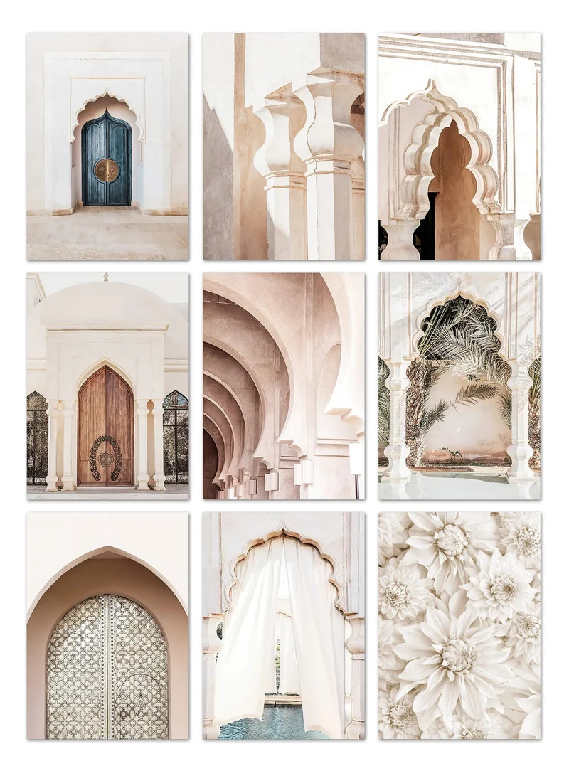 Poster Marokko Tor Arabische Architektur · Wandbilder Wohnzimmer & Schlafzimmer · Deko Print Bilder · ohne Rahmen