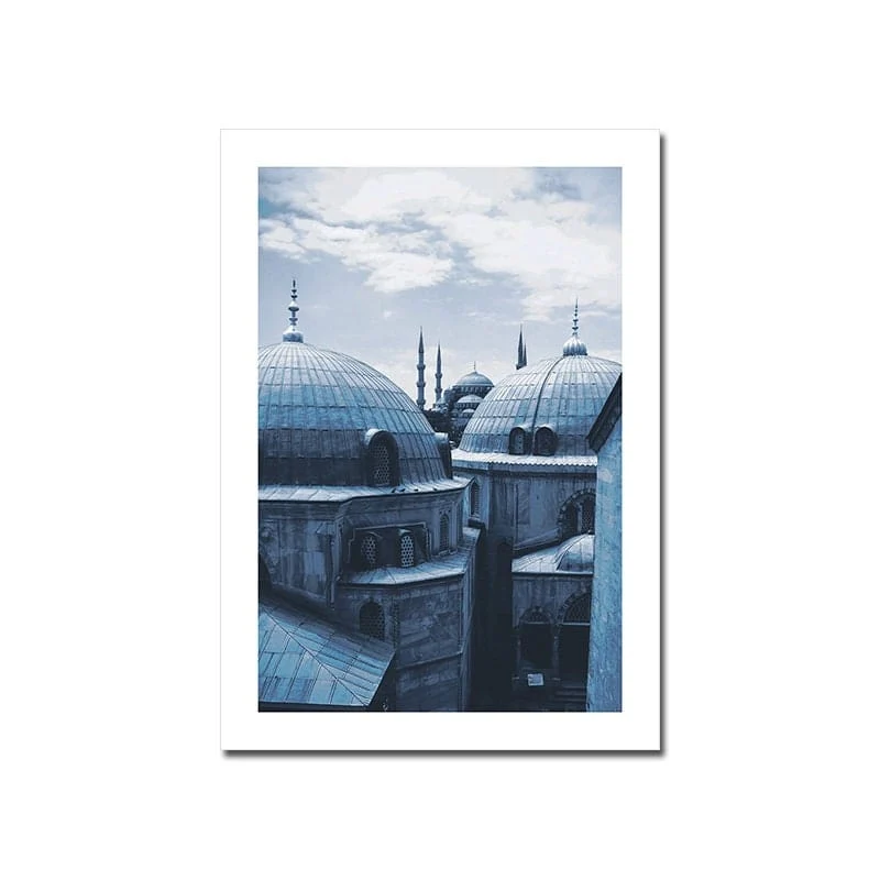 Poster Istanbul Sultan Ahmet Moschee · Blaue Moschee · Wandbilder Wohnzimmer & Schlafzimmer · Deko Print Bilder · ohne Rahmen