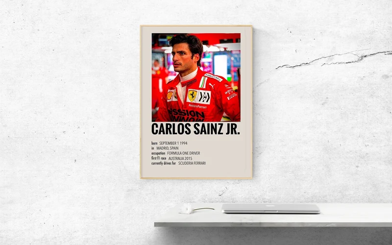 Poster Formel 1 Rennfahrer Sammelkarten · Deko Print ohne Rahmen