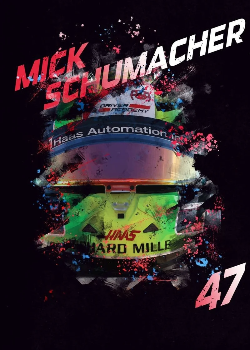 Poster Formel 1 Helme Rennfahrer Fahrernummer · Deko Print ohne Rahmen