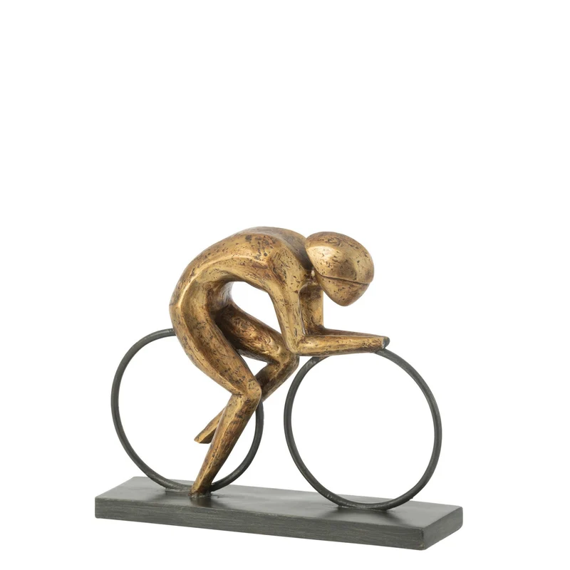 Racer Rennrad Fahrrad Skulptur Set Velocity Gold
