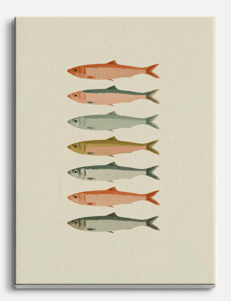 Seven Sardines Canvas Print