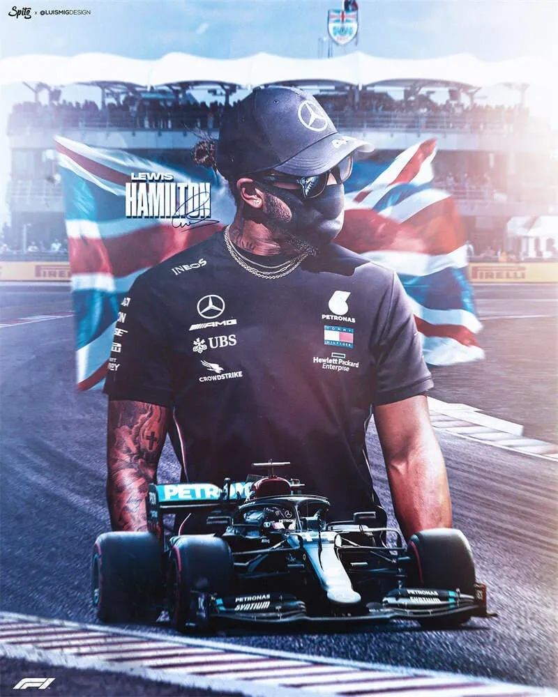 Poster Formel 1 Rennfahrer Rennwagen · Deko Print ohne Rahmen