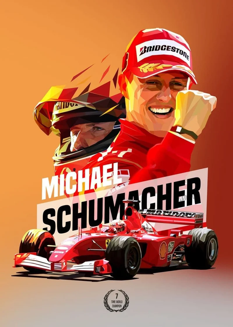 Poster Formel 1 Rennfahrer Rennwagen Michael Schumacher Legende Champion · Deko Print ohne Rahmen