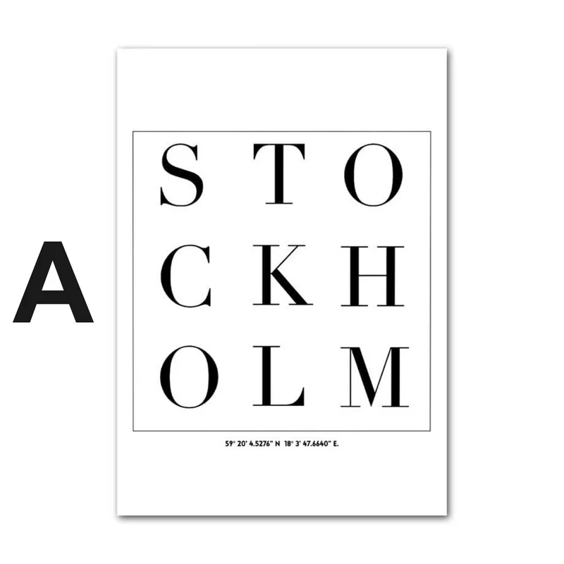 Poster Städte Schwarz Weiß · Wandbilder Wohnzimmer & Schlafzimmer · Deko Print Bilder · ohne Rahmen