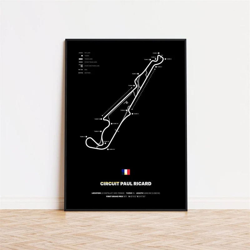 Poster Formel 1 Rennstrecken · Deko Print ohne Rahmen