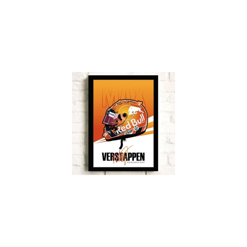 Poster Formel 1 Helm Rennfahrer Name Unterschrift · Deko Print ohne Rahmen