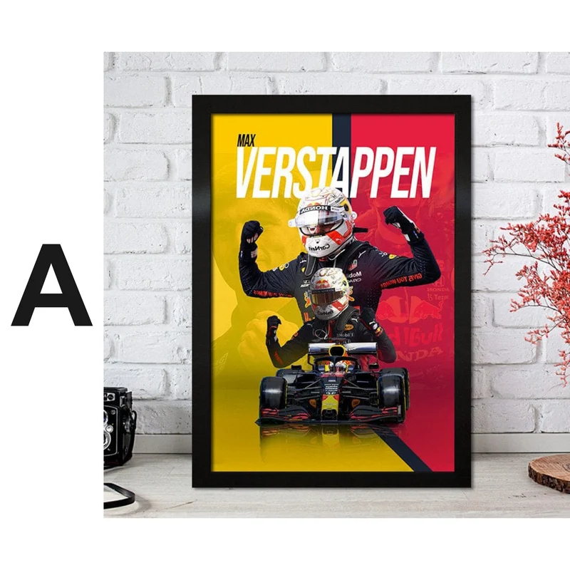 Poster Formel 1 Max Verstappen Rennfahrer Helm Rennwagen Red Bull · Deko Print ohne Rahmen