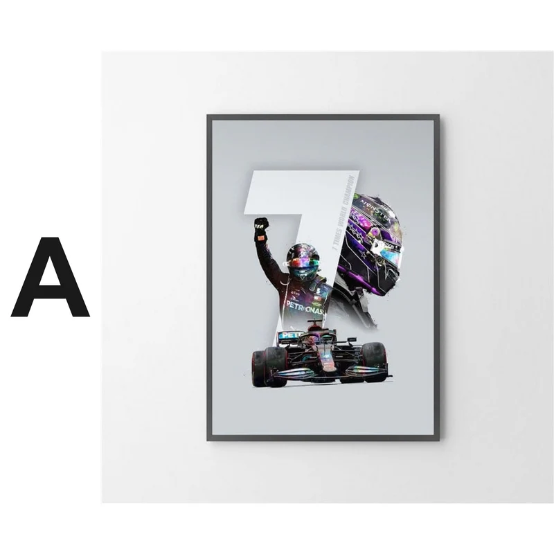 Poster Formel 1 Rennfahrer Helm · Deko Print ohne Rahmen