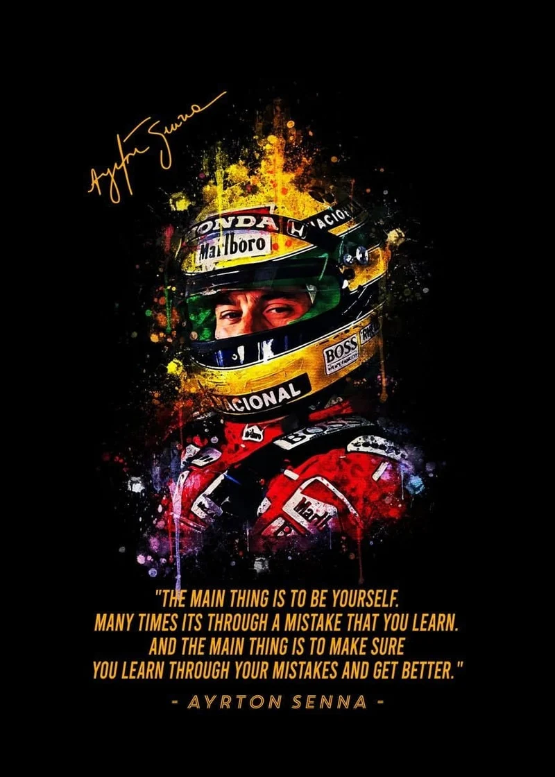 Poster Formel 1 Rennfahrer Legenden Sprüche · Deko Print ohne Rahmen