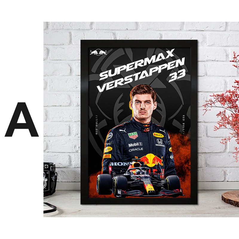 Poster Formel 1 Max Verstappen Rennfahrer Helm Rennwagen Red Bull · Deko Print ohne Rahmen