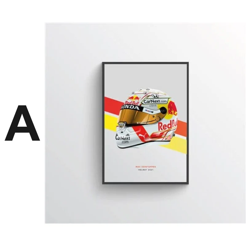 Poster Formel 1 Helme Rennfahrer Gewinner · Deko Print ohne Rahmen