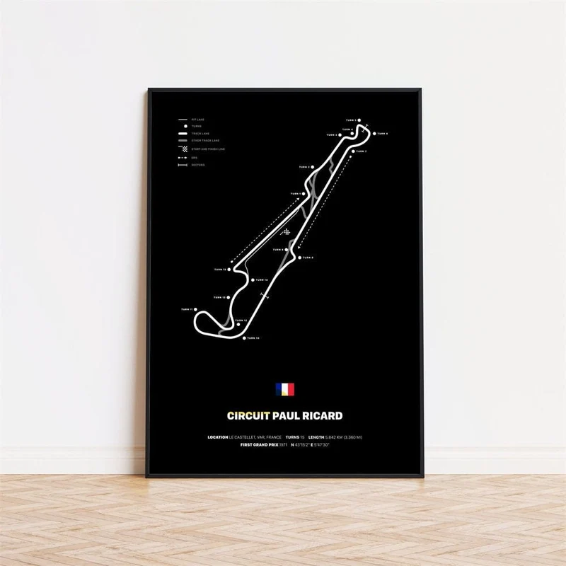 Poster Formel 1 Rennstrecken · Deko Print ohne Rahmen