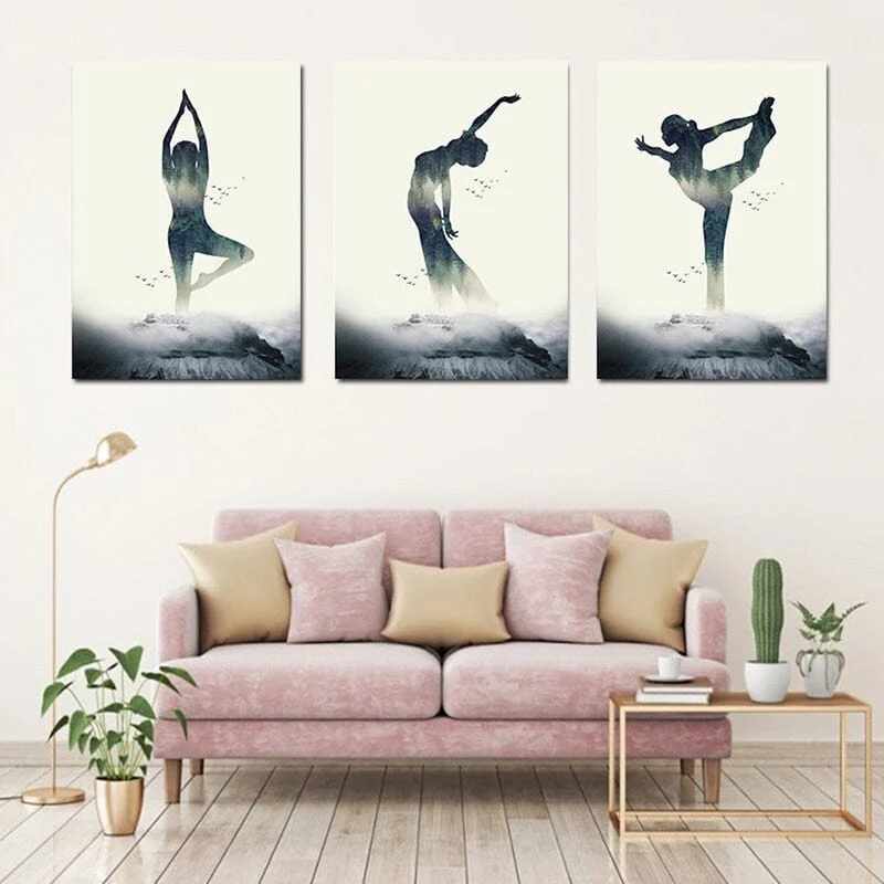 Poster Yoga Profi Stellungen · Fitness Dekoration · Bilder · Deko Print ohne Rahmen