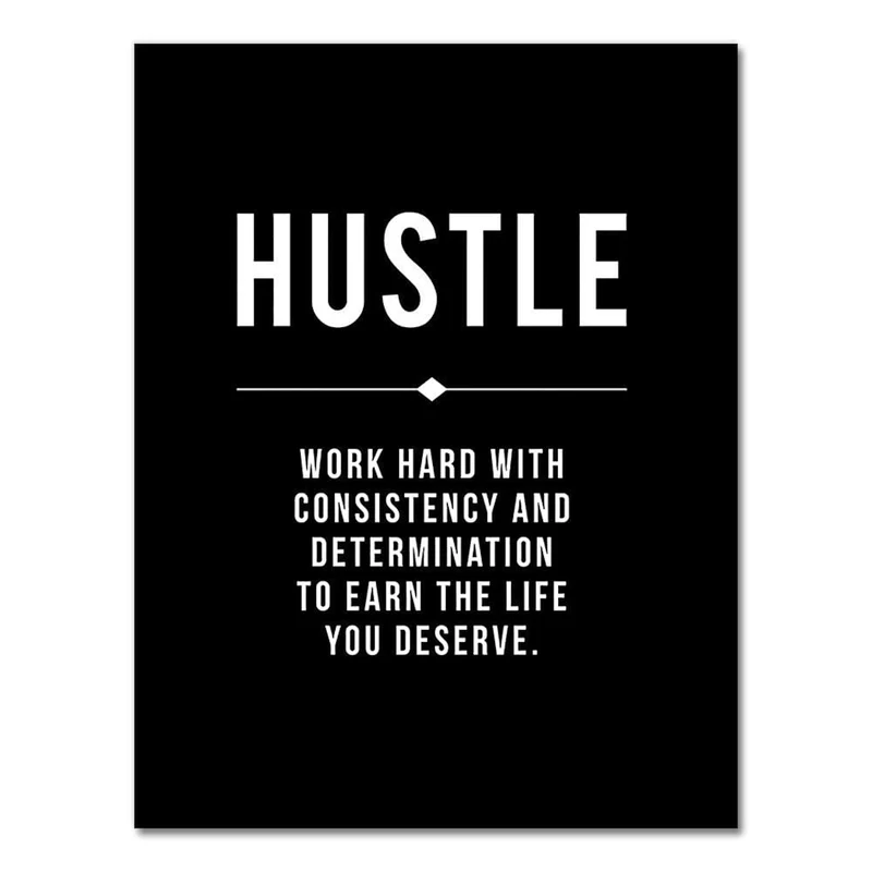 Poster Motivation Sprüche Erfolg · Schwarz Weiß · Deko Print ohne Rahmen