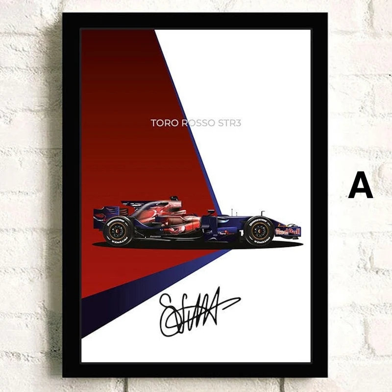 Poster Formel 1 Rennwagen Grand Prix Rennfahrer Signature · Deko Print ohne Rahmen