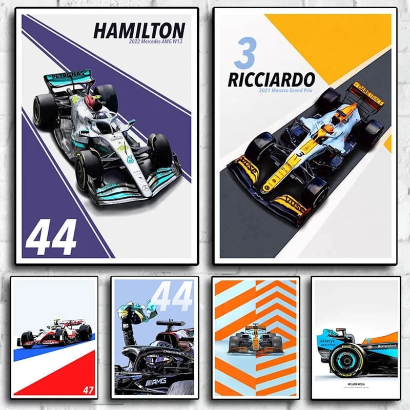 Poster Formel 1 Rennwagen Grand Prix Rennfahrer · Deko Print ohne Rahmen