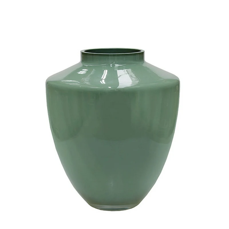 Tischvase Glasvase grün klassisch konisch Blumenvase