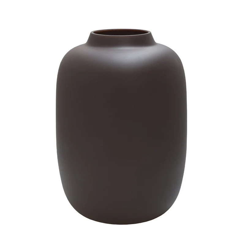 Tischvase Glasvase schwarz matt 29 cm für Blumen Glas