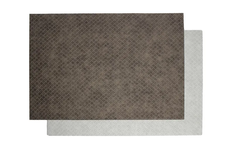 Wendbares Tischset 6er Set Braun/Beige Kunstleder 45x33 cm