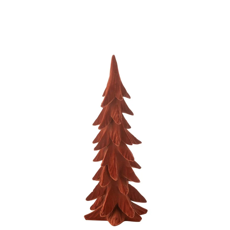 J-Line Dekoration Tannenbaum Samt rot L