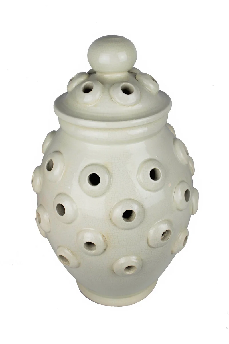 Signature Deckelvase creme CI-Y/1760