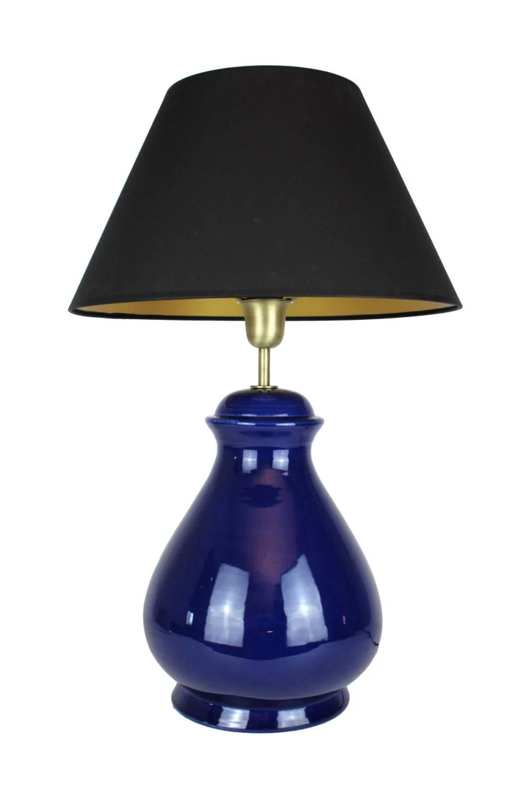Signature Keramiklampe birnenförmig mit Lampenschirm