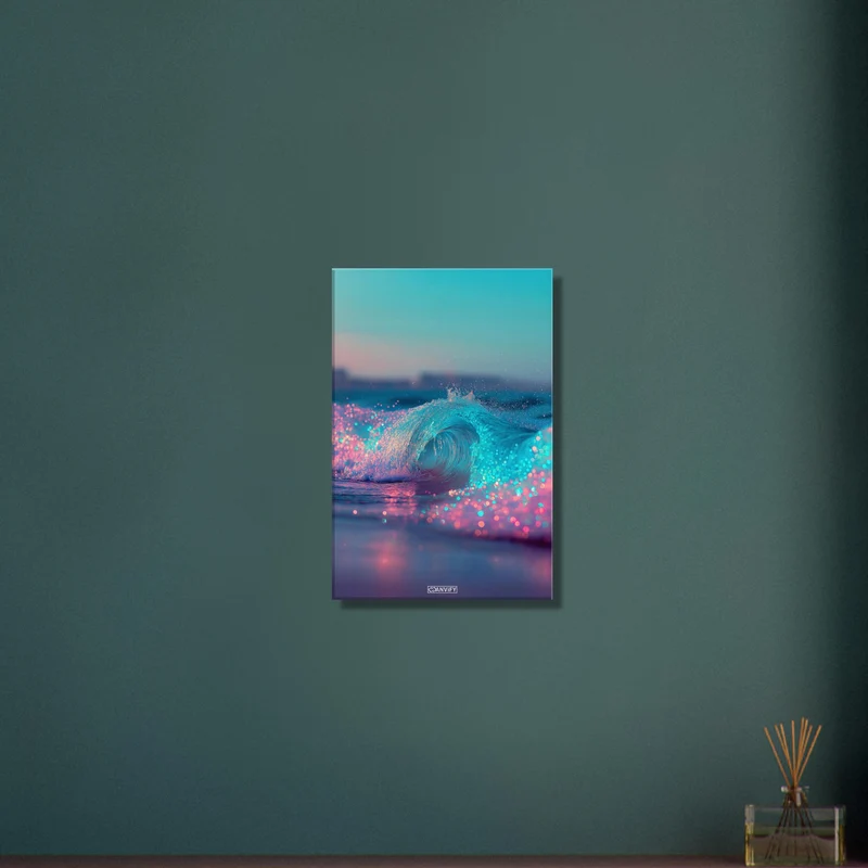 Abstract Blue and Pink Wave
