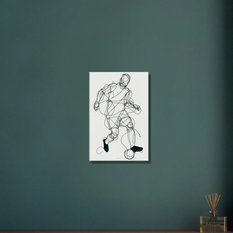 Soccer Player Line Art