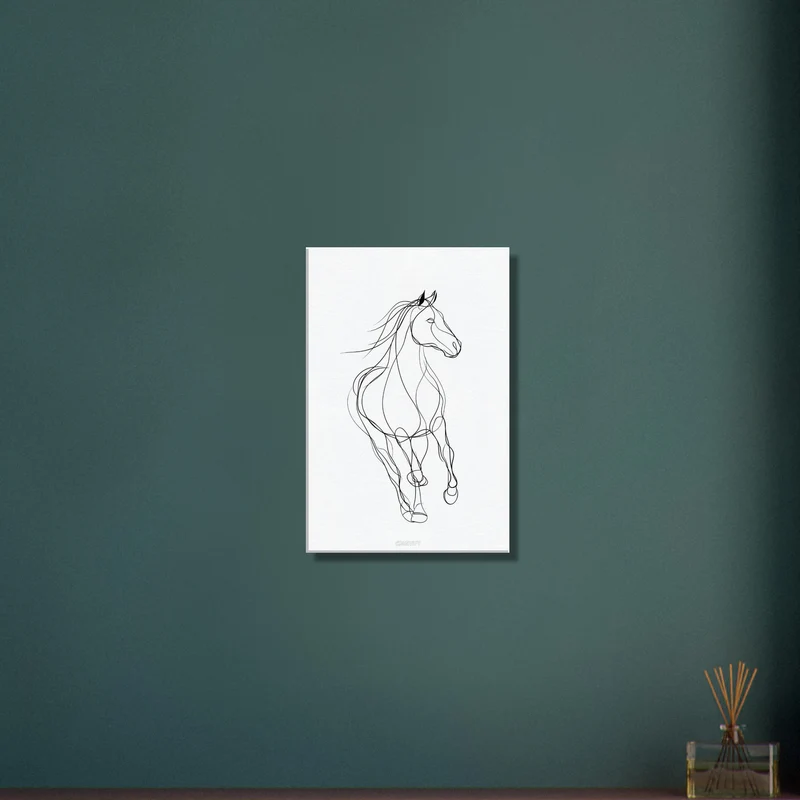 Minimalist Horse Line Art