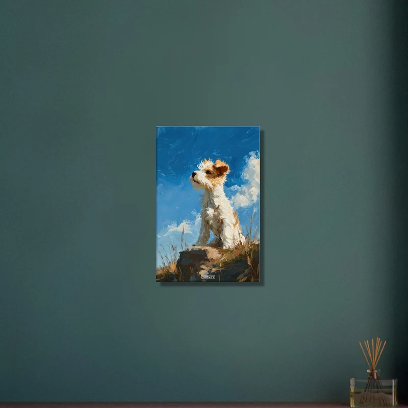 Wire Fox Terrier Acrylic Painting