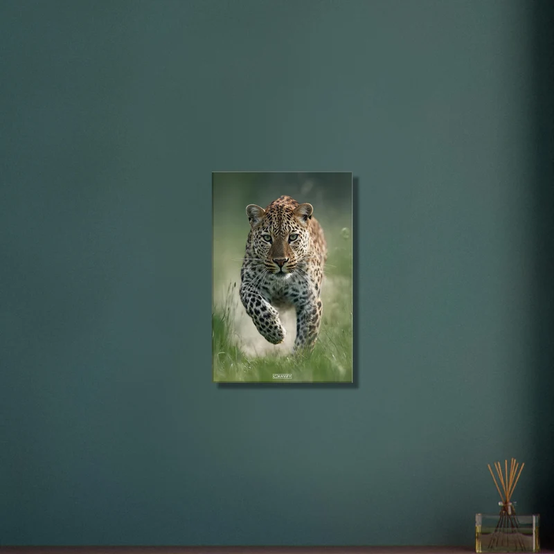 Running Leopard Close Up