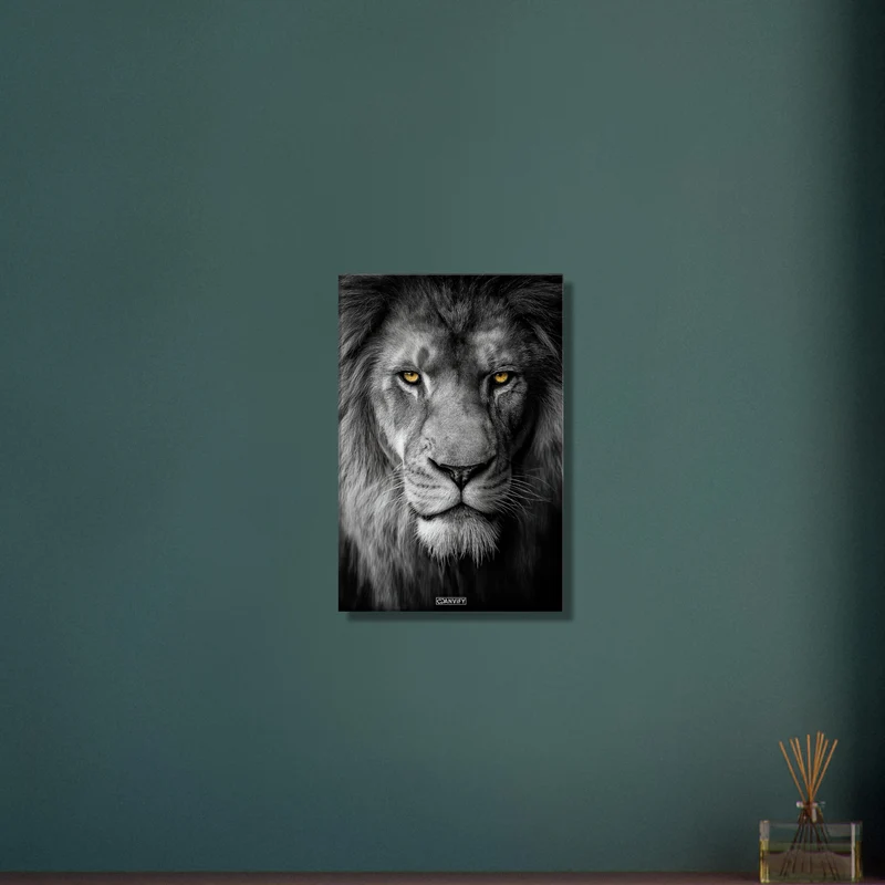 Black and White Lion Portrait