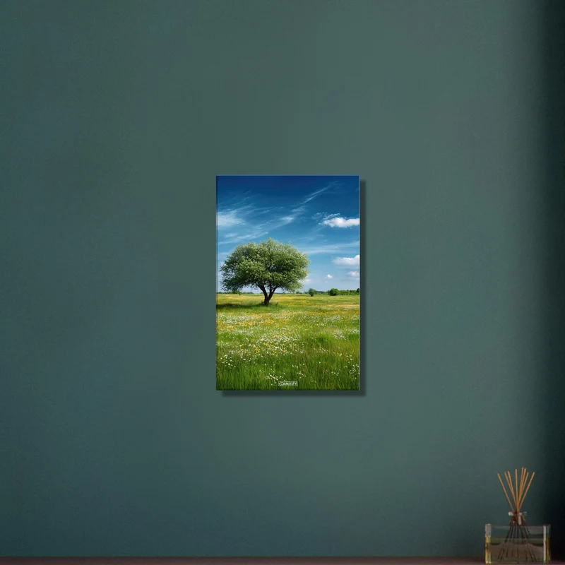 Spring Meadow with Tree
