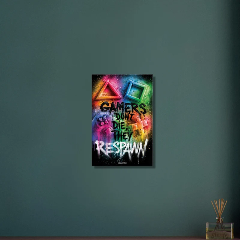 Gamers Don't Die They Respawn Graffiti Street Art