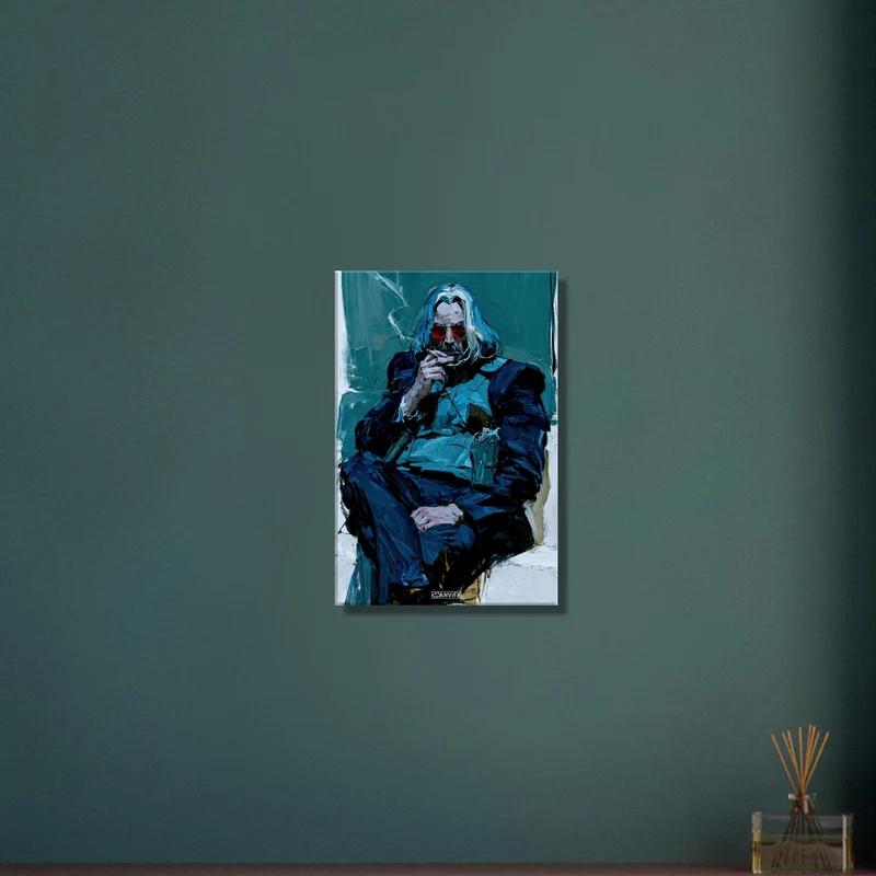 Noir Gunslinger Oil Painting