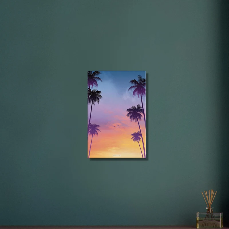 Miami Sunset Palms Digital Art