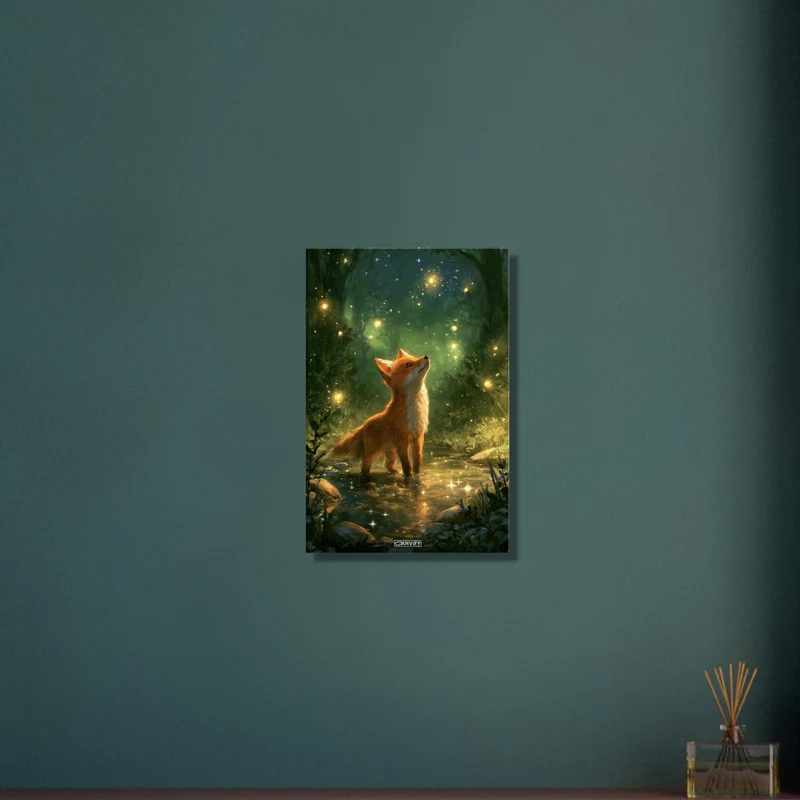 Fox in Magical Forest Oil Painting