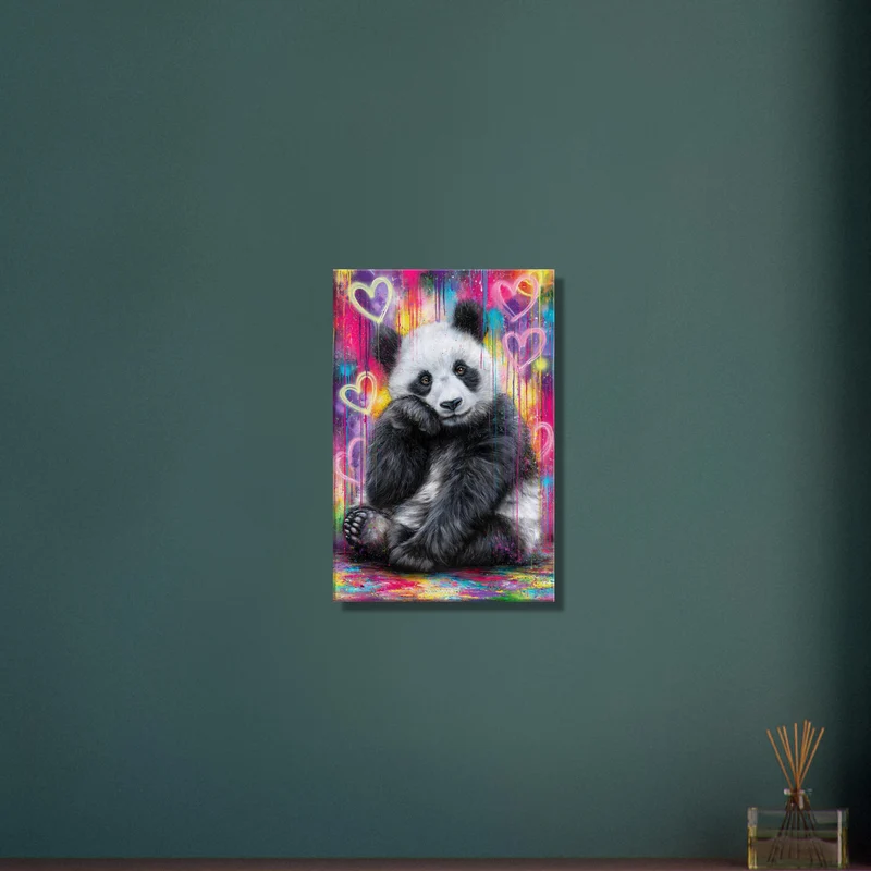 Cute Panda Graffiti Street Art