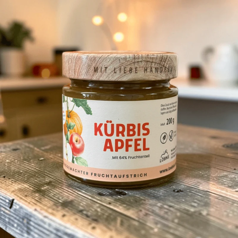 Handgemachter Kürbis-Apfel Fruchtaufstrich vom Hof