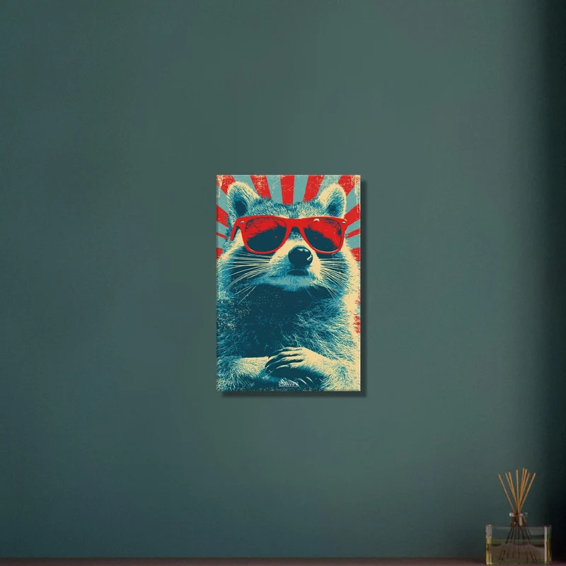 Cool Raccoon with Sunglasses Pop Art